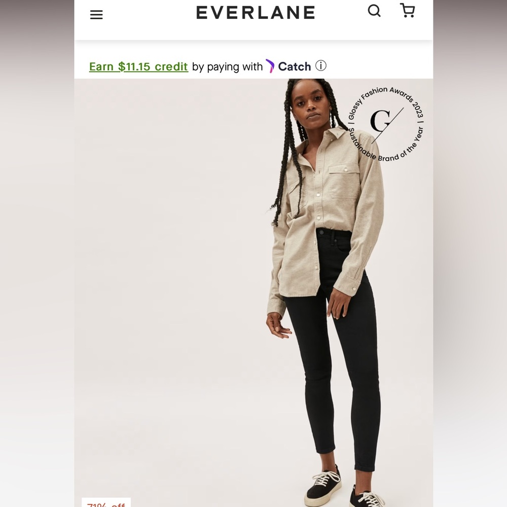 Everlane high rise skinny jeans, black, size 28